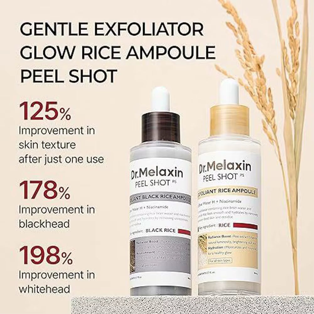 Korean Original Dr. Melaxin Rice Exfoliating Essence Hydrating Pore Shrinking Serum Facial Moisturizing Soften Korean Skincare